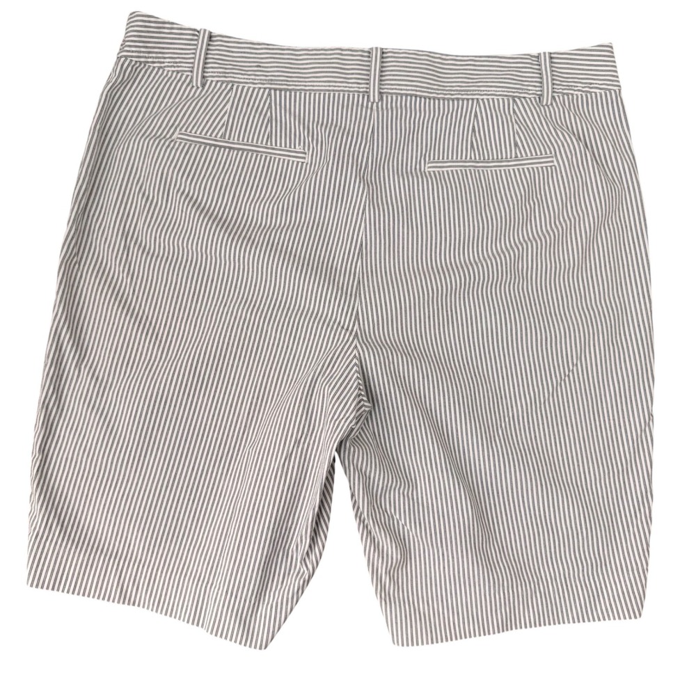 Talbots Perfect Shorts (16) Preppy Coastal Summer Black White Stripe Bermuda - Picture 11 of 12